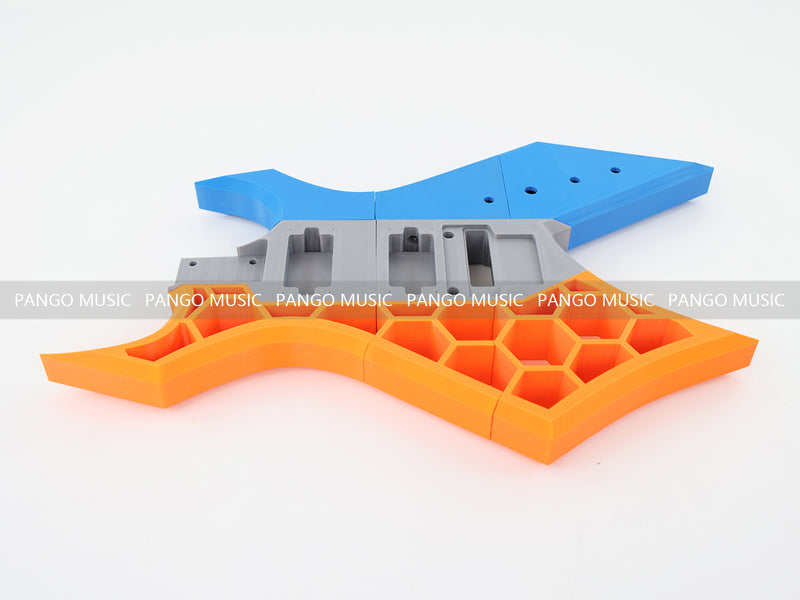 3D Printed PETG Material DIY Electric Guitar Body (3DS-003)