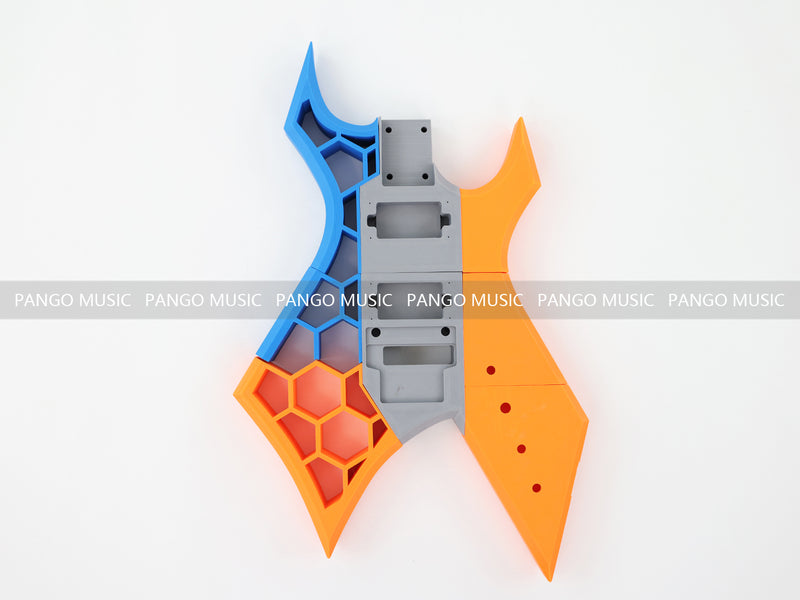 3D Printed PETG Material DIY Electric Guitar Body (3DS-004)