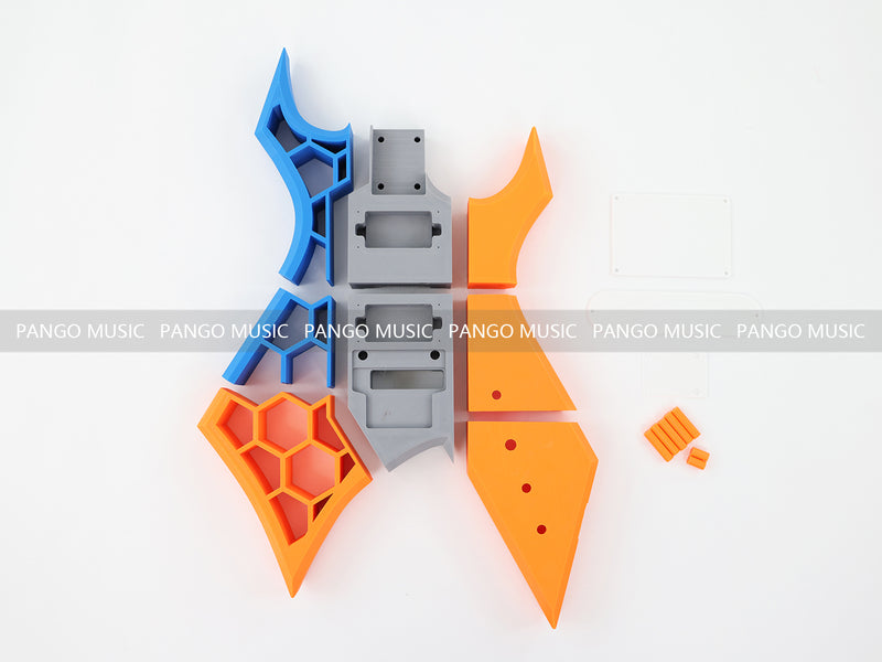 3D Printed PETG Material DIY Electric Guitar Body (3DS-004)