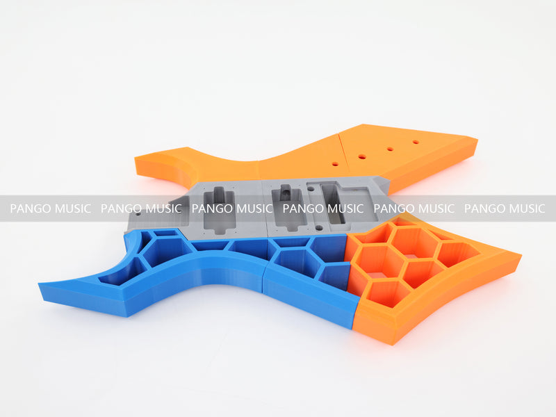 3D Printed PETG Material DIY Electric Guitar Body (3DS-004)