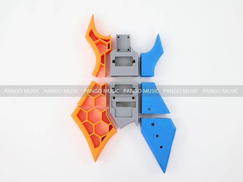 3D Printed PETG Material DIY Electric Guitar Body (3DS-005)