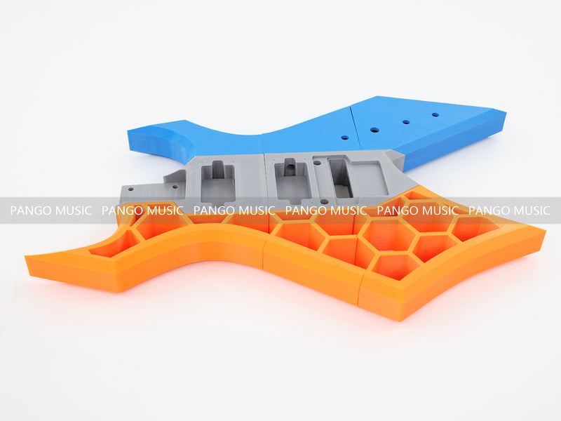 3D Printed PETG Material DIY Electric Guitar Body (3DS-005)