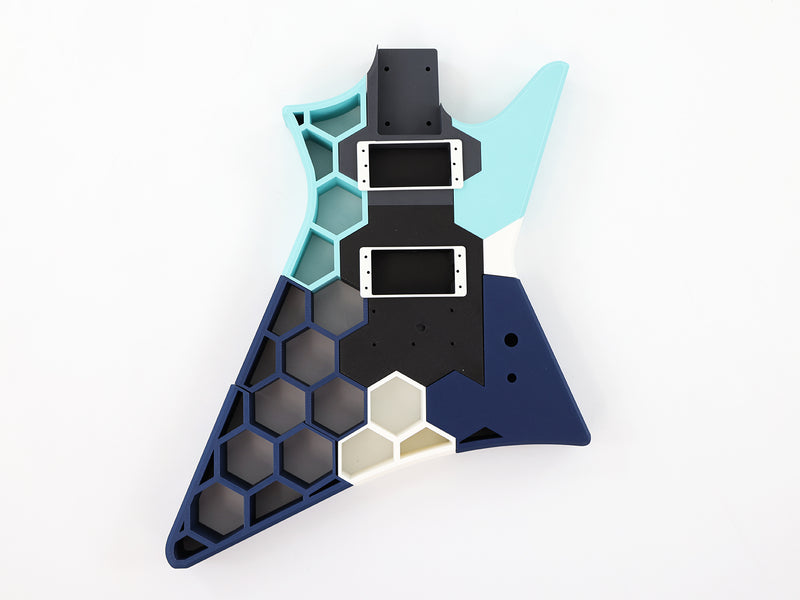 3D Printed PETG Material DIY Electric Guitar Body (3DS-008)