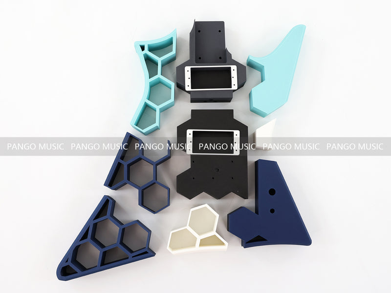 3D Printed PETG Material DIY Electric Guitar Body (3DS-008)
