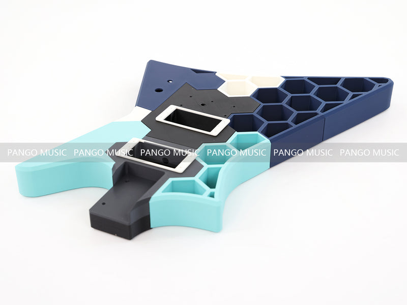 3D Printed PETG Material DIY Electric Guitar Body (3DS-008)