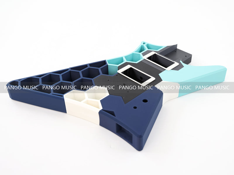 3D Printed PETG Material DIY Electric Guitar Body (3DS-008)