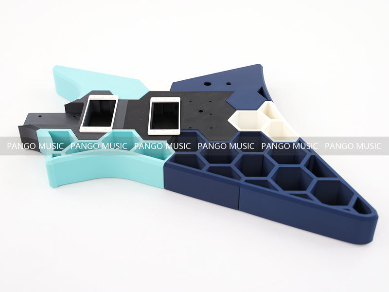 3D Printed PETG Material DIY Electric Guitar Body (3DS-008)