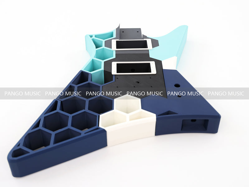 3D Printed PETG Material DIY Electric Guitar Body (3DS-008)