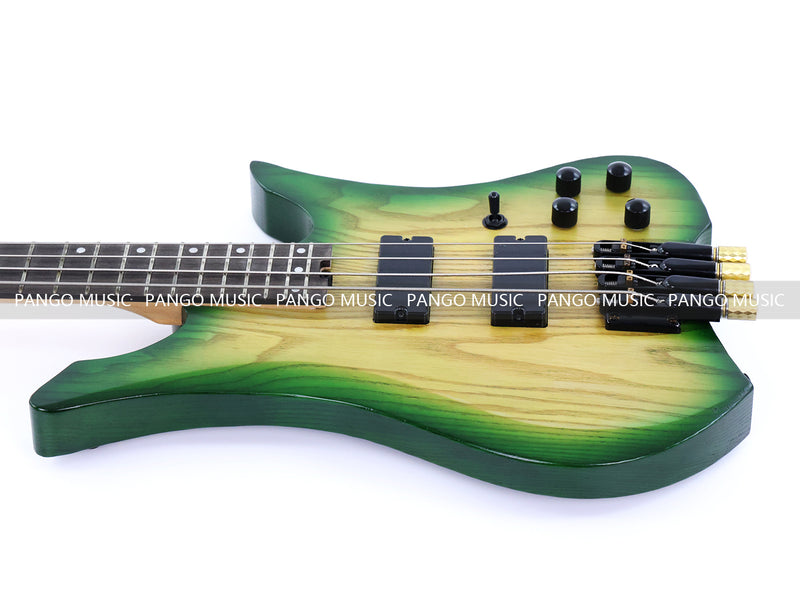 4-String Headless Ash Wood Body Electric Bass Guitar (PJX-680X)