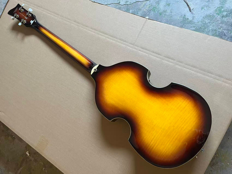 4-String Left-Handed Semi-Hollow Body Electric Bass Guitar (PNY-012)