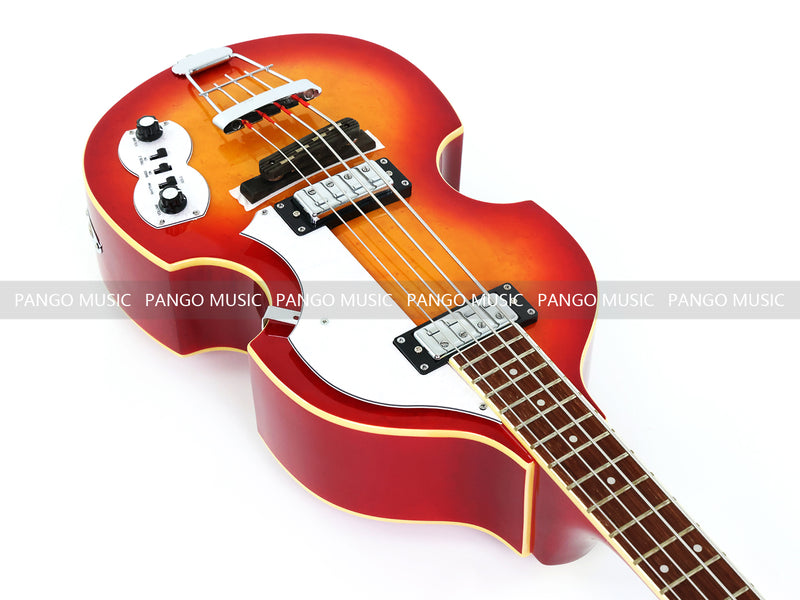 4-String Thick Semi-Hollow Body Violin Style Electric Bass Guitar (PHY-125X)