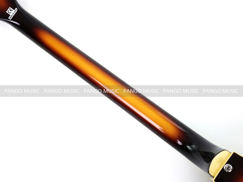 4-String Thick Semi-Hollow Violin Style Fretless Electric Bass Guitar (PHY-137X)