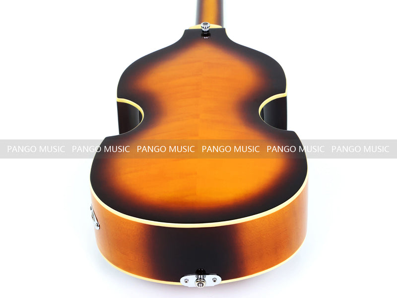 4-String Thick Semi-Hollow Violin Style Fretless Electric Bass Guitar (PHY-137X)