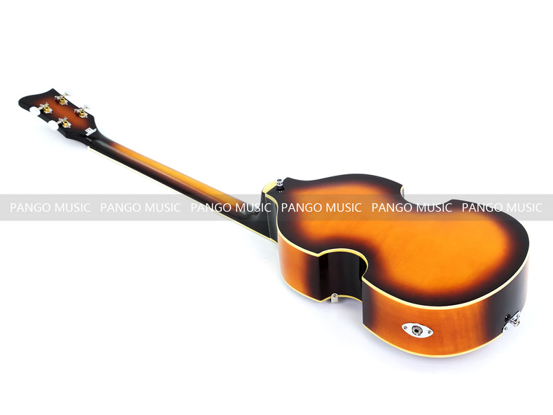 4-String Thick Semi-Hollow Violin Style Fretless Electric Bass Guitar (PHY-137X)