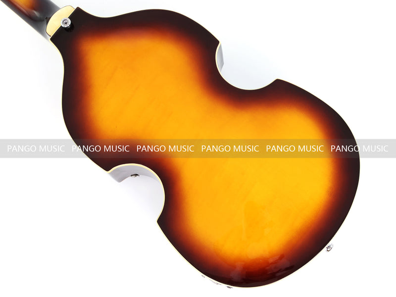 4-String Thick Semi-Hollow Violin Style Fretless Electric Bass Guitar (PHY-137X)