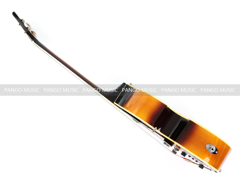 4-String Thick Semi-Hollow Violin Style Fretless Electric Bass Guitar (PHY-137X)