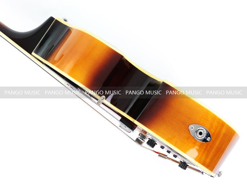 4-String Thick Semi-Hollow Violin Style Fretless Electric Bass Guitar (PHY-137X)