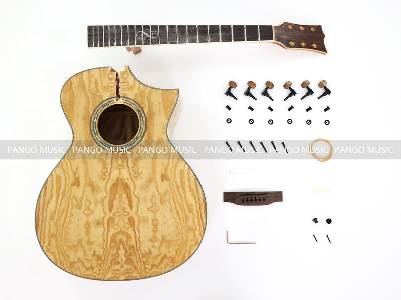 41-inch Solid Spruce Top Gloss Finish DIY Acoustic Guitar (PHT-001)