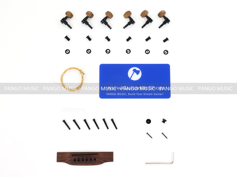 41 Inch All Solid Wood DIY Acoustic Guitar Kit with Solid Rosewood Back & Sides (11110, Limited Edition)