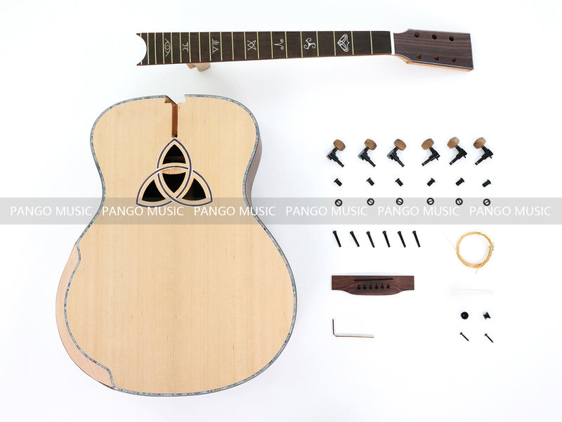 41 Inch All Solid Wood DIY Acoustic Guitar Kit with Solid Rosewood Back & Sides (11110, Limited Edition)