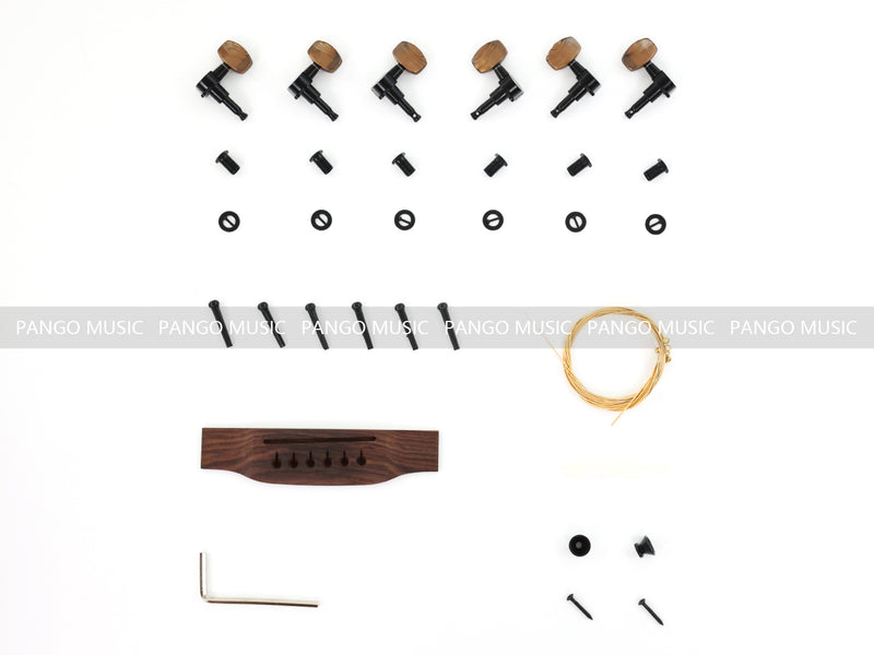 41 Inch All Solid Wood DIY Acoustic Guitar Kit with Solid Rosewood Back & Sides (11110, Limited Edition)