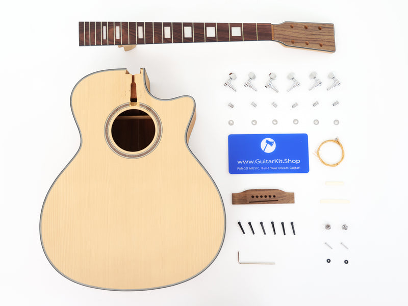41-inch Solid Spruce Top DIY Acoustic Guitar Kit (PFA-953X, Limited Edition)