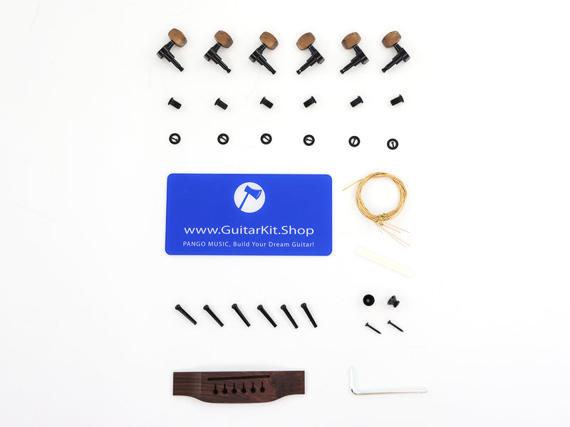 41 Inch Solid Spruce Top DIY Acoustic Guitar Kit with Ash Veneer (PFA-988F, Fast Shipping, Tariff-free)