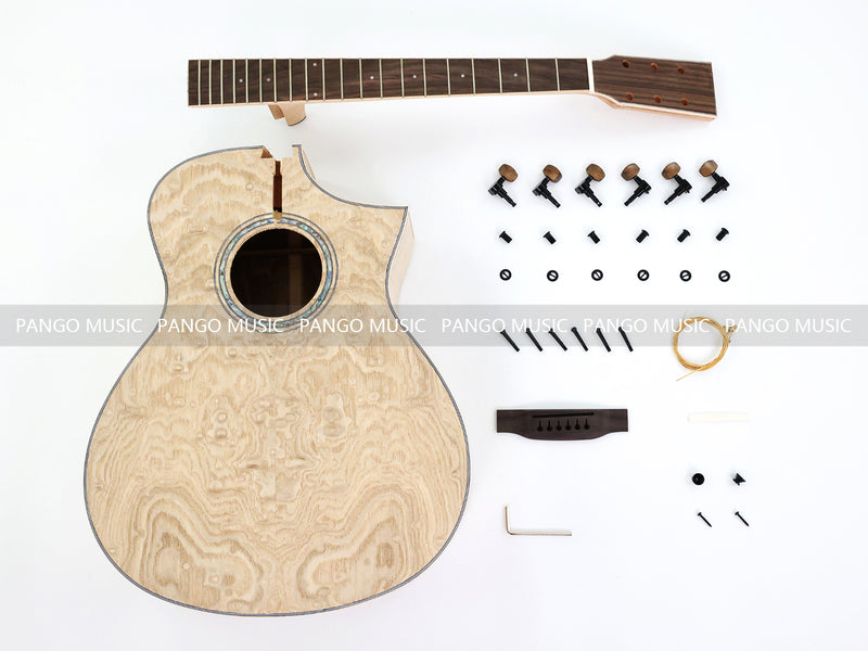 Pre-Sale 41 Inch Solid Spruce Top DIY Acoustic Guitar Kit with Ash Veneer (PFA-988X)