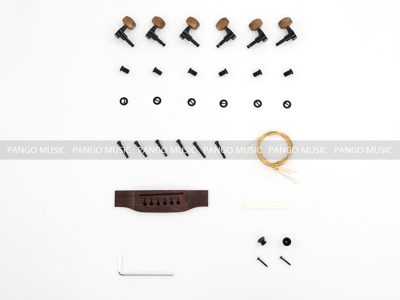 41 Inch Solid Spruce Top DIY Acoustic Guitar Kit with Ash Veneer (PFA-988F, Fast Shipping, Tariff-free)