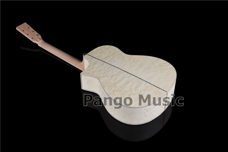 41 Inch Solid Spruce Top DIY Acoustic Guitar Kit with Quilted Maple Veneer (PFA-989F, Fast Shipping, Tariff-free)