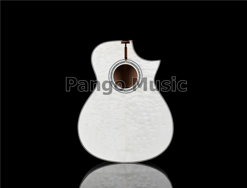 41 Inch Solid Spruce Top DIY Acoustic Guitar Kit with Quilted Maple Veneer (PFA-989F, Fast Shipping, Tariff-free)