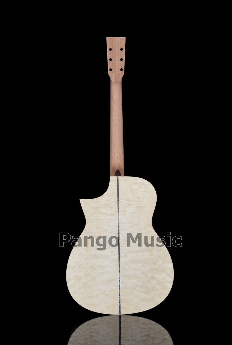 41 Inch Solid Spruce Top DIY Acoustic Guitar Kit with Quilted Maple Veneer (PFA-989F, Fast Shipping, Tariff-free)