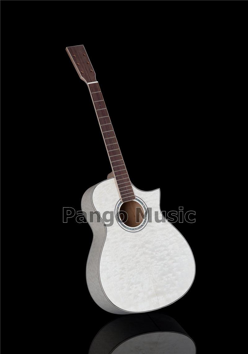 41 Inch Solid Spruce Top DIY Acoustic Guitar Kit with Quilted Maple Veneer (PFA-989F, Fast Shipping, Tariff-free)