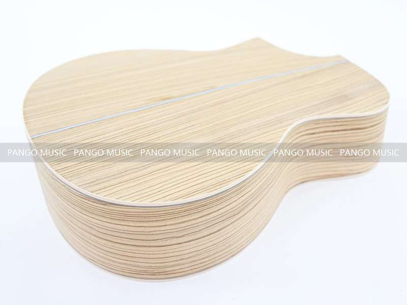41 Inch Solid Spruce Top DIY Acoustic Guitar Kit with Zebrawood Veneer (PFA-990F, Fast Shipping, Tariff-free)