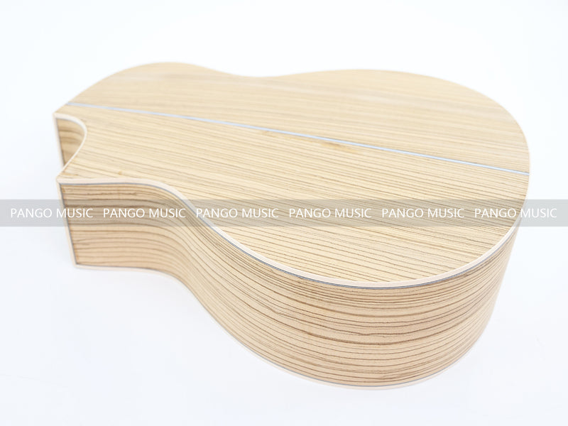 41 Inch Solid Spruce Top DIY Acoustic Guitar Kit with Zebrawood Veneer (PFA-990F, Fast Shipping, Tariff-free)