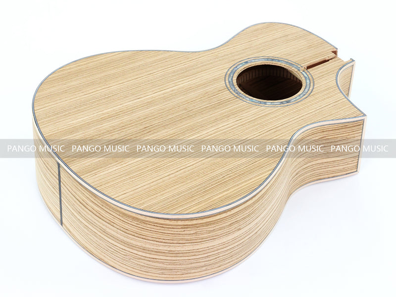 41 Inch Solid Spruce Top DIY Acoustic Guitar Kit with Zebrawood Veneer (PFA-990X)