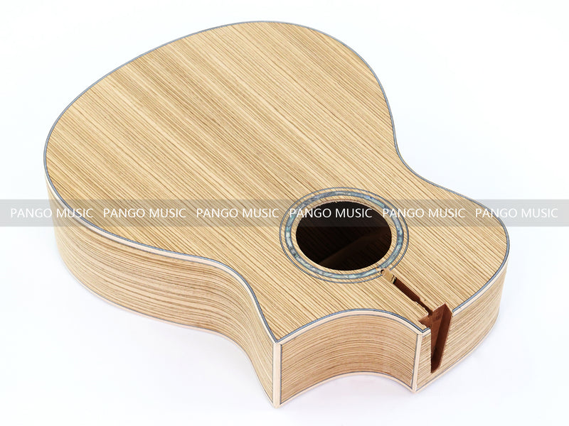 41 Inch Solid Spruce Top DIY Acoustic Guitar Kit with Zebrawood Veneer (PFA-990X)