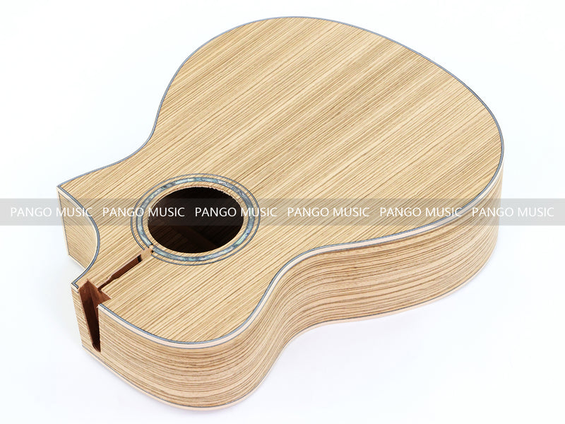 41 Inch Solid Spruce Top DIY Acoustic Guitar Kit with Zebrawood Veneer (PFA-990X)