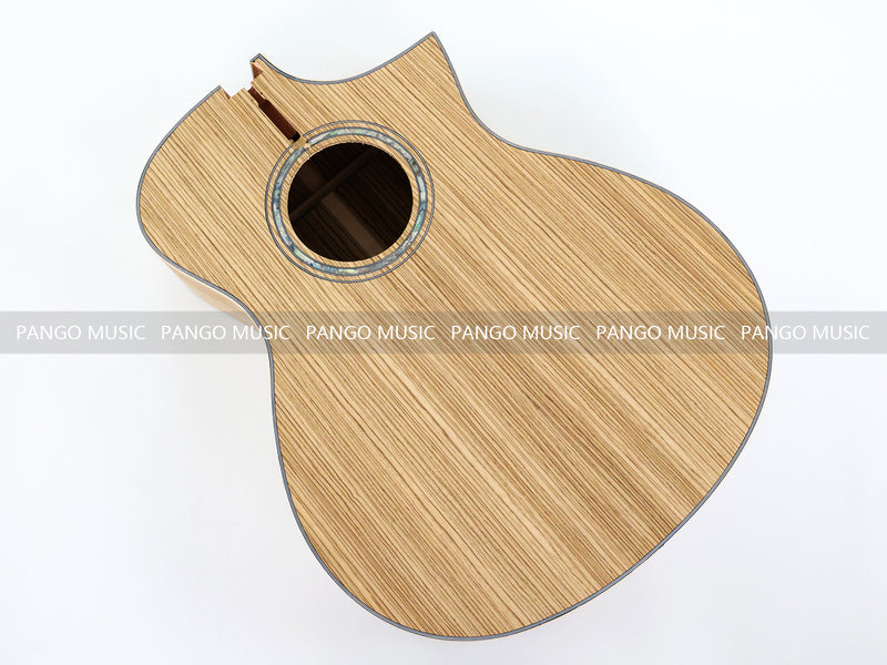 41 Inch Solid Spruce Top DIY Acoustic Guitar Kit with Zebrawood Veneer (PFA-990X)