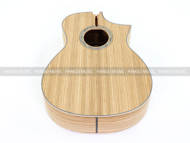 41 Inch Solid Spruce Top DIY Acoustic Guitar Kit with Zebrawood Veneer (PFA-990X)
