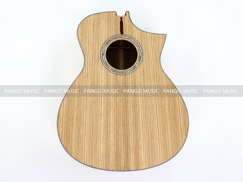 41 Inch Solid Spruce Top DIY Acoustic Guitar Kit with Zebrawood Veneer (PFA-990X)