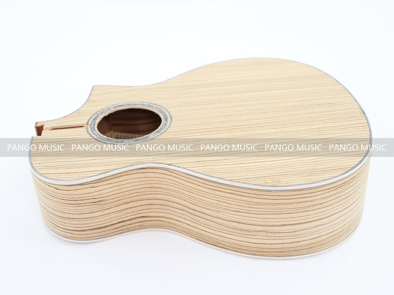41 Inch Solid Spruce Top DIY Acoustic Guitar Kit with Zebrawood Veneer (PFA-990F, Fast Shipping, Tariff-free)