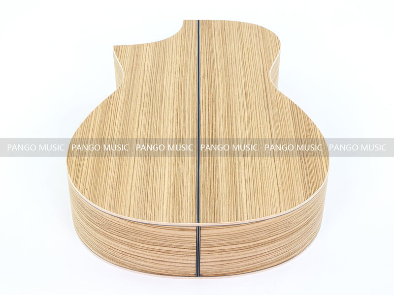 41 Inch Solid Spruce Top DIY Acoustic Guitar Kit with Zebrawood Veneer (PFA-990X)