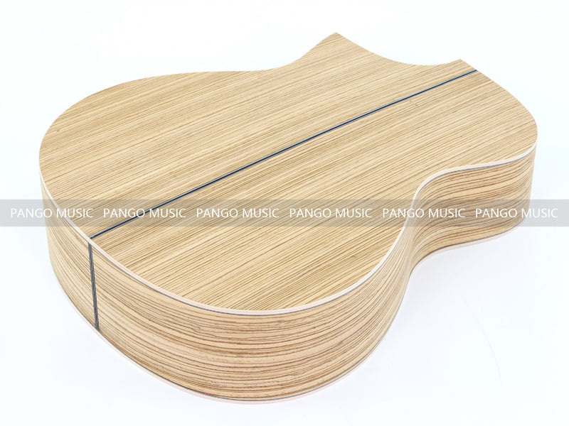 41 Inch Solid Spruce Top DIY Acoustic Guitar Kit with Zebrawood Veneer (PFA-990X)
