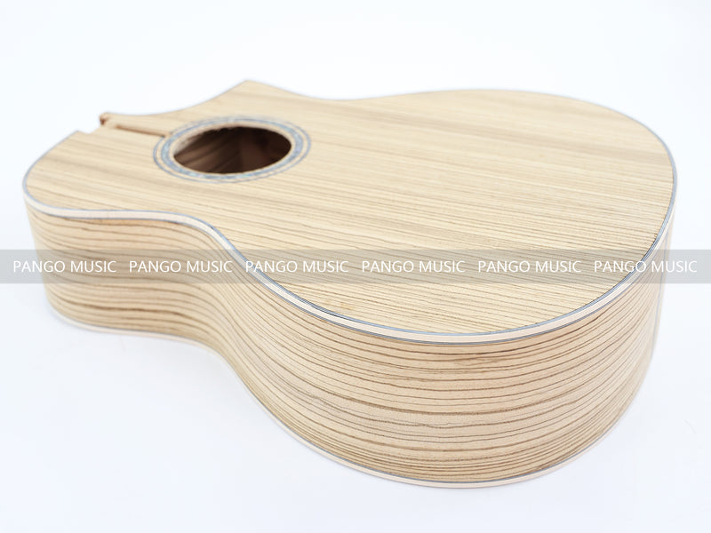 41 Inch Solid Spruce Top DIY Acoustic Guitar Kit with Zebrawood Veneer (PFA-990F, Fast Shipping, Tariff-free)