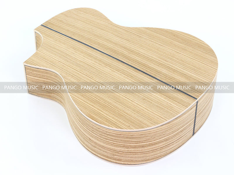 41 Inch Solid Spruce Top DIY Acoustic Guitar Kit with Zebrawood Veneer (PFA-990X)