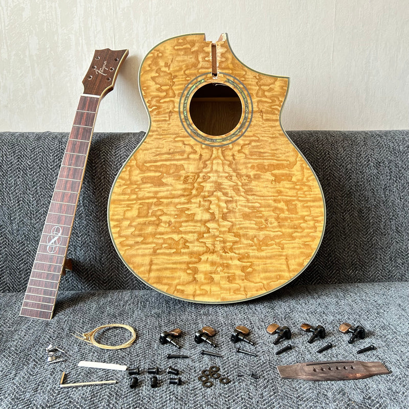 41-inch Solid Spruce Top LEGO Style DIY Acoustic Guitar with Painting (PHT-001)