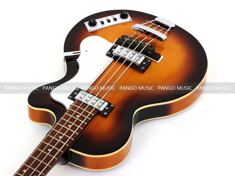 4 String 30" Short Scale Semi Hollow Sunburst Electric Bass Guitar(PHF-129)