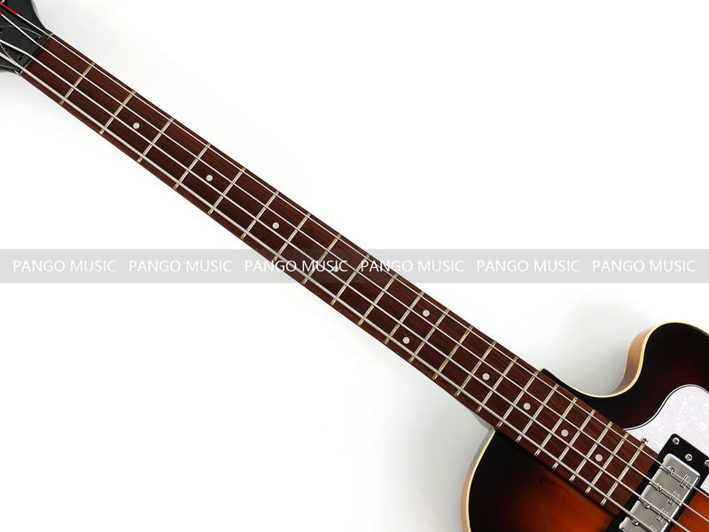 4 String 30" Short Scale Semi Hollow Sunburst Electric Bass Guitar(PHF-129)