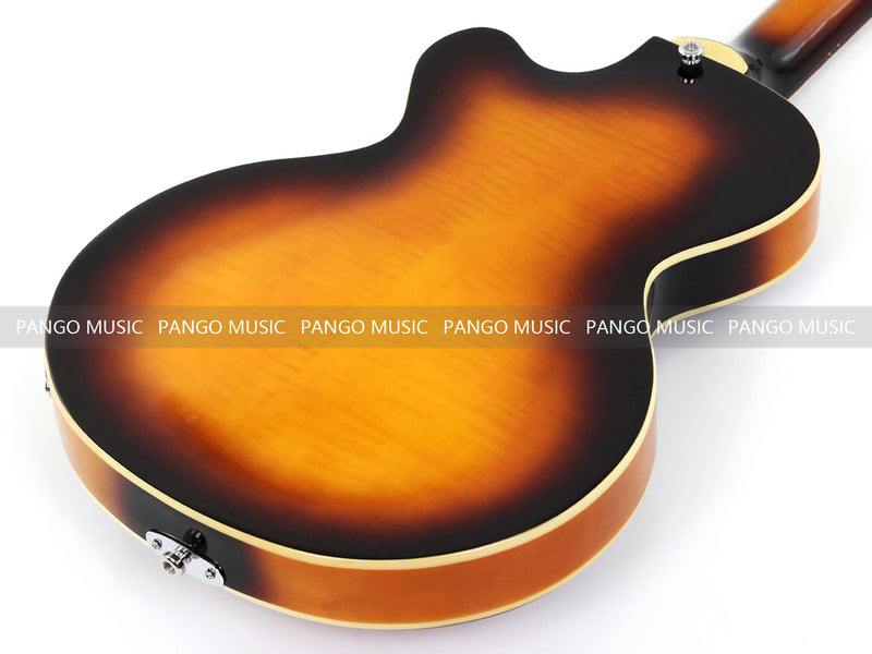 4 String 30" Short Scale Semi Hollow Sunburst Electric Bass Guitar(PHF-129)